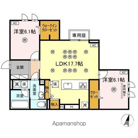 フース ヒュッゲ行橋IIの間取り写真