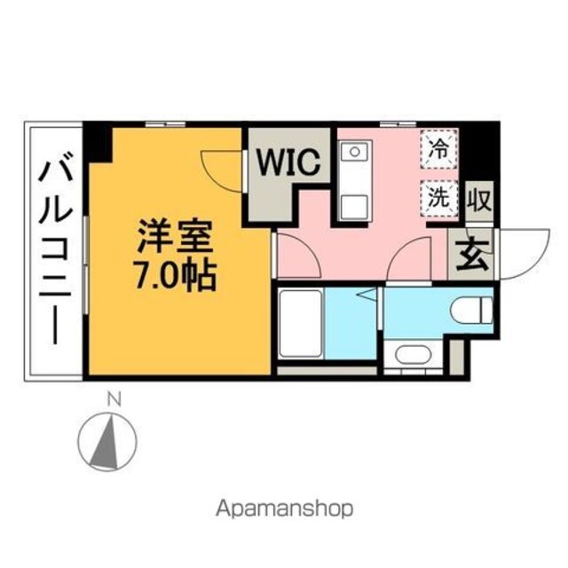 ファイカス両国[1K/25.5m2]の間取図