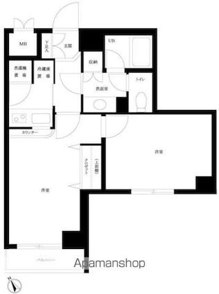 ルーブル学芸大学参番館[2K/37.5m2]の間取図