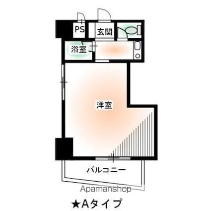 ベルメール原田町[1R/27.56m2]の間取図