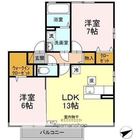 ラシュレメゾン・ Aの間取り写真