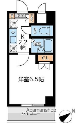 ラクラス杉並方南町[1K/20.32m2]の間取図