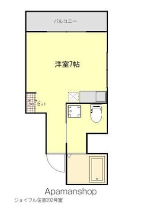 ジョイフル住吉[1R/19.8m2]の間取図