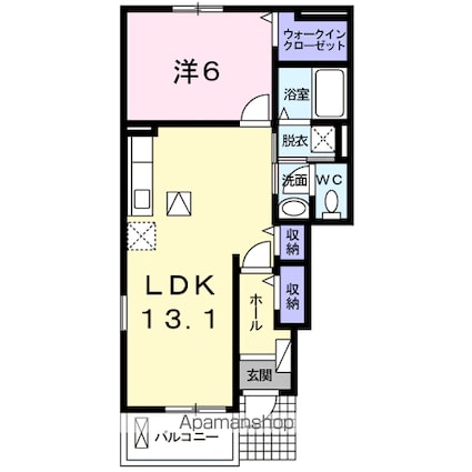 トルナーレ[1LDK/46.41m2]の間取図
