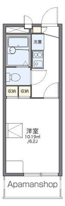 レオパレス代万[1K/19.87m2]の間取図