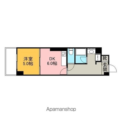 プライマル小石川[1DK/31.5m2]の間取図