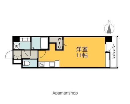 広島県広島市中区舟入幸町[1R/29.85m2]の間取図