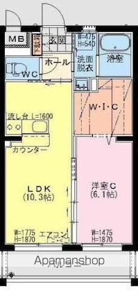Ｍａｉｓｏｎ・Ｇｌｙｃｉｎｅ[1LDK/41m2]の間取図