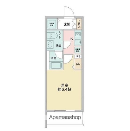 Ｌａ　Ｄｏｕｃｅｕｒお花茶屋Ⅱ[1K/21.46m2]の間取図