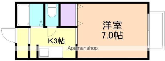 サニーコート和歌山Ａ棟[1K/23.18m2]の間取図