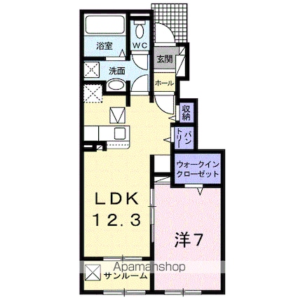 ファミーユⅡ[1LDK/50.49m2]の間取図