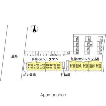 ＤーｒｏｏｍシルクマムＢ[2LDK/55.62m2]の配置図