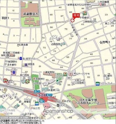 ライオンズマンション江古田第２[1R/19.19m2]の周辺