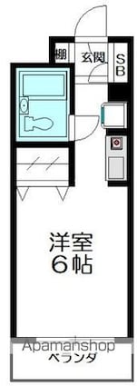 エスタ梅ヶ丘[1K/16.29m2]の間取図