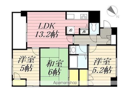 幕張イースト[3LDK/60.2m2]の間取図