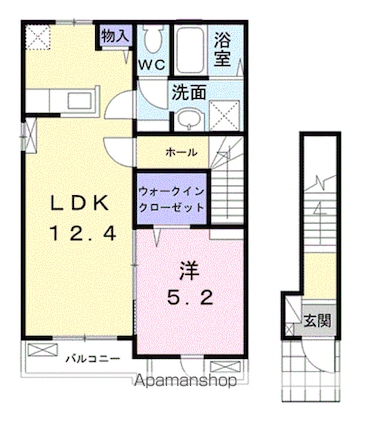 コンフォース[1LDK/46.54m2]の間取図
