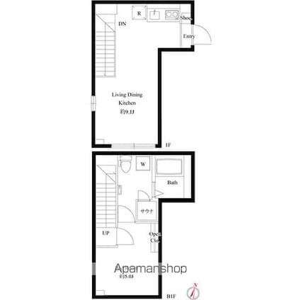 アラート銀座イースト[1LDK/37.14m2]の間取図