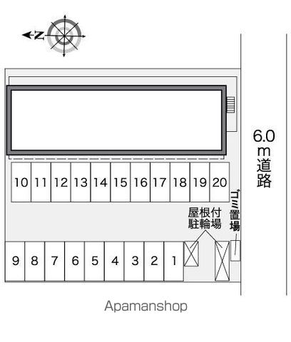 レオパレス愛燦館[1K/22.35m2]の配置図