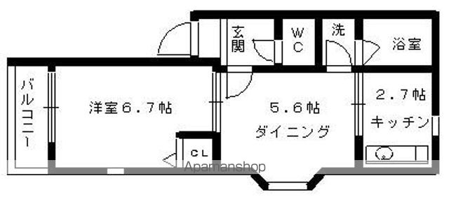 【コンフォートベネフィス姪浜２の間取り】