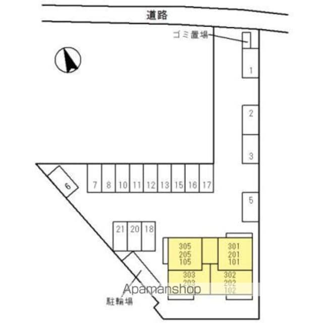 和歌山県和歌山市新在家[1LDK/34.74m2]の配置図