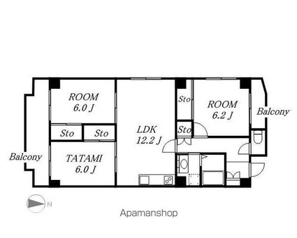 ドリーム秩父[1R/69.3m2]の間取図