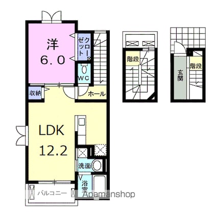 ブライトⅠ[1LDK/53m2]の間取図