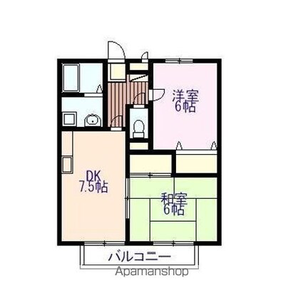グリーンビレッジ山本　Ａ[2DK/47.55m2]の間取図