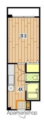 広島県広島市西区三篠北町[1K/24m2]の間取図