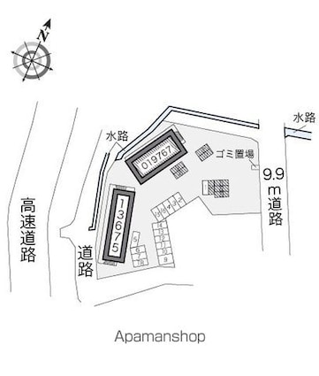 レオパレス宮城郷[1K/23.18m2]の配置図