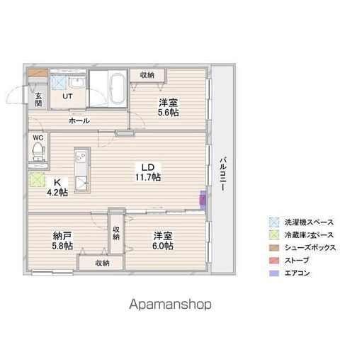 CRESCENDO苗穂駅前の間取り写真