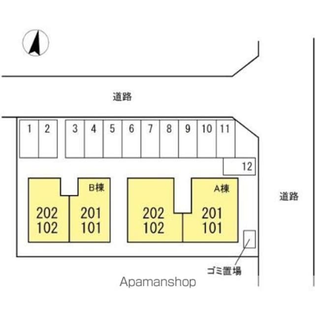 ハイネス自由ヶ丘　Ａ[3LDK/68.73m2]の配置図