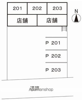 香川県高松市香西東町[2K/62.23m2]の配置図