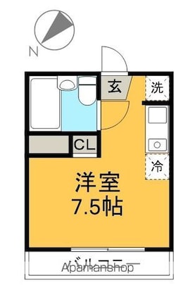 ＲＯＯＭ[1R/16.5m2]の間取図