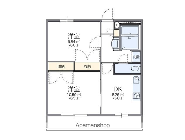 レオパレスフラワー開成の間取り写真