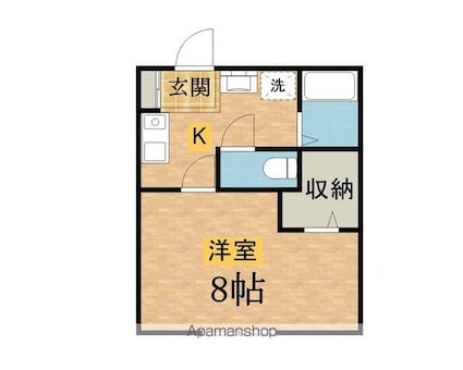 東京都八王子市大和田町４丁目[1K/22.68m2]の間取図