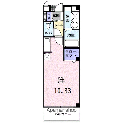 クレメント椿[1K/27.78m2]の間取図