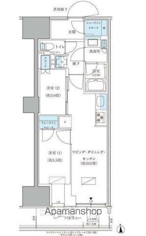パークアクシス品川天王洲アイルの間取り写真