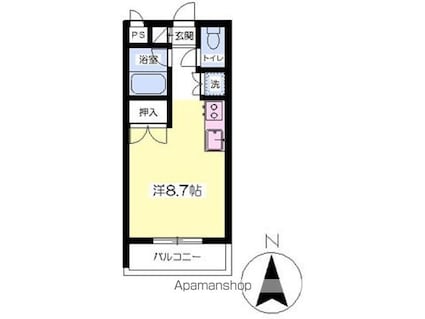 第７成田マンション[1R/21.39m2]の間取図