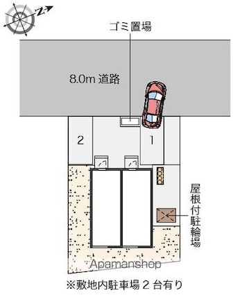 レオネクストエクシールⅢ[2LDK/52.17m2]の配置図