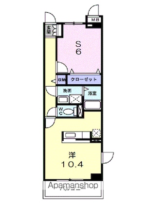 メゾン・ド・フラン[1R/42.38m2]の間取図