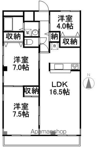 ヴュー鏡川の間取り写真