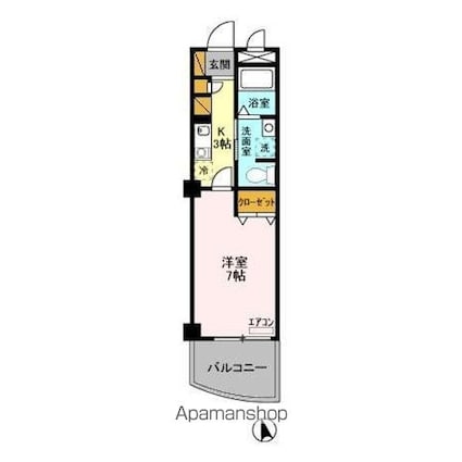 ＧＯＴＯ　Ⅱ[1K/25.28m2]の間取図