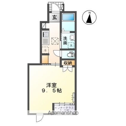 原町５丁目アパート[1K/33.56m2]の間取図