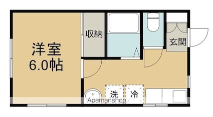 メゾン石田[1K/24.67m2]の間取図