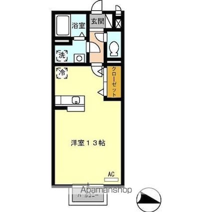 サンローズコートⅡ[1K/33.34m2]の間取図
