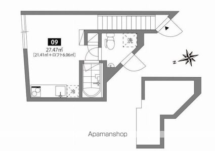 Ｏｒｂｉｔ駒沢[1R/27.47m2]の間取図