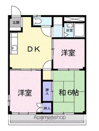 ハイツトニーワンＢ[3DK/52.17m2]の間取図