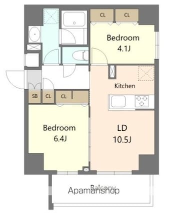 ＳーＲＥＳＩＤＥＮＣＥ板橋大山ｂｒｉｍ[1SLDK/47.5m2]の間取図