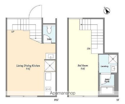 神宮前マンション[1LDK/38.62m2]の間取図