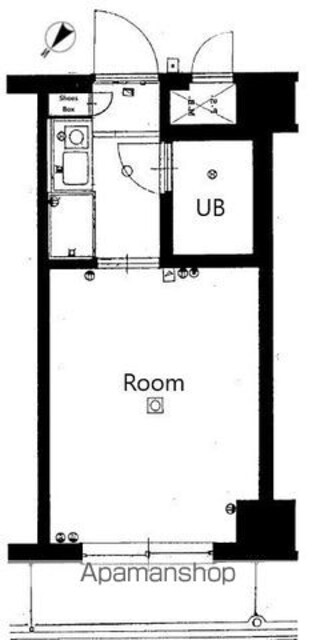 ペガサスマンション千束[1R/16.01m2]の間取図